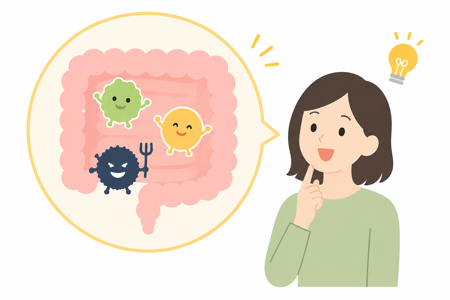 腸内環境について納得した様子